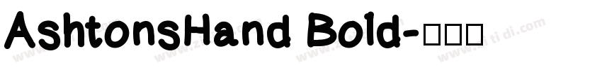 AshtonsHand Bold字体转换
